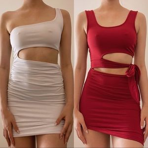 TWO cutout bodycon dresses